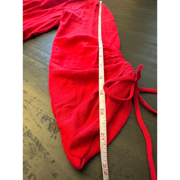 Chico's 3/4 Tie Ruched Sleeve  Open Light Cardigan-Sz 1 (8/M) - Picture 9 of 12